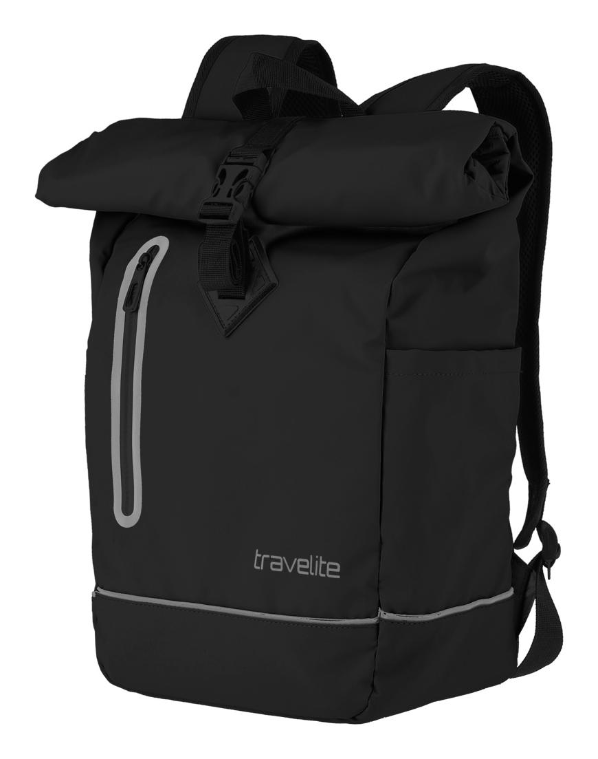 Roll-top batoh Travelite Basics Roll-up Plane Black