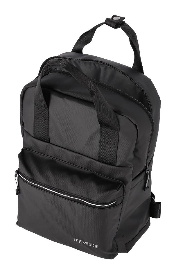 Městský batoh Travelite Basics Canvas Backpack Black - Obrázek 4