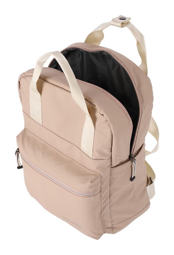 Travelite Basics Canvas Backpack Light brown