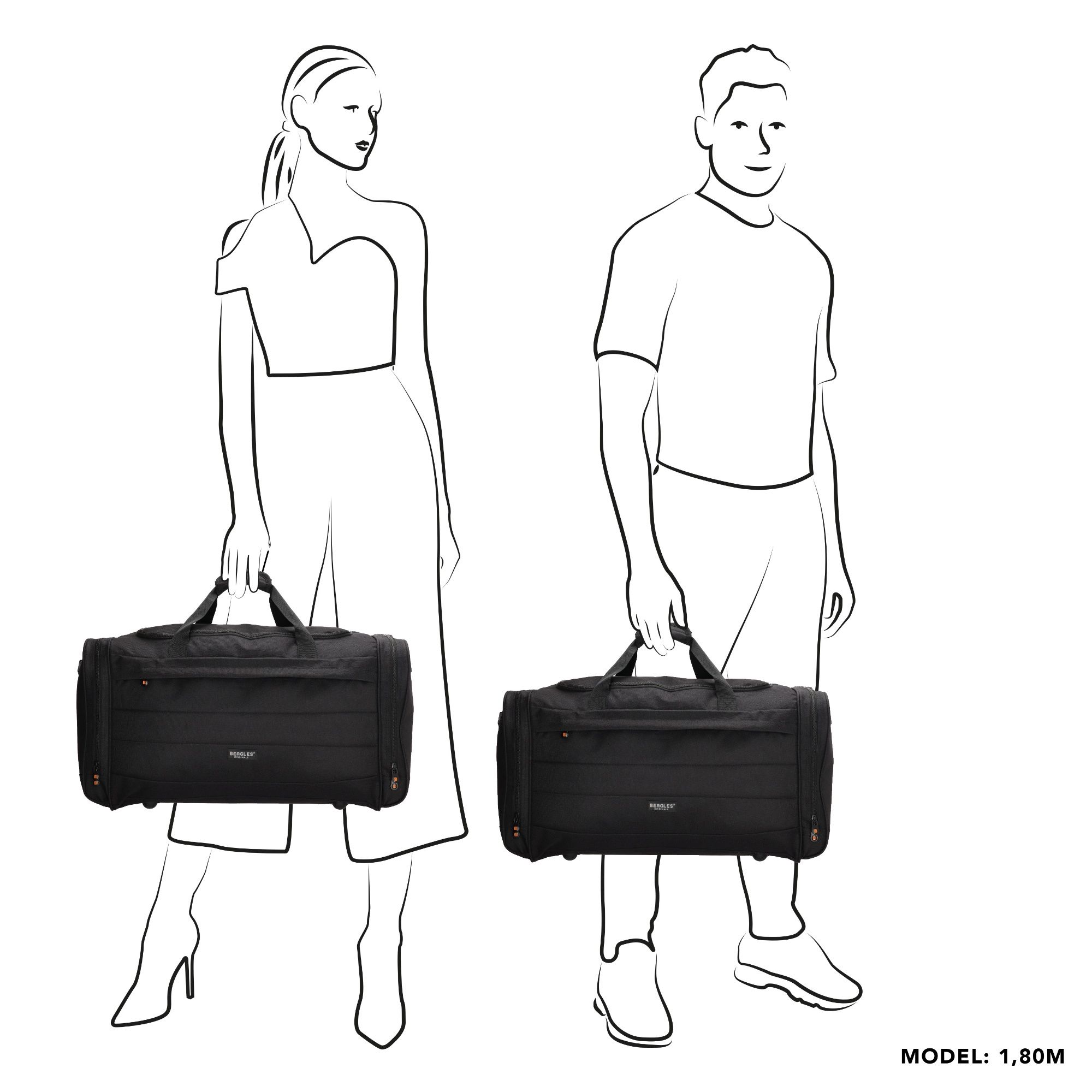 Cestovní taška Beagles Originals Travel Originals 20738 Black