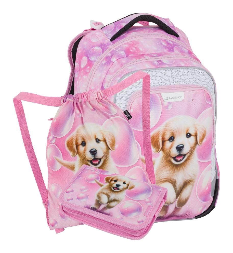 Školní set Bagmaster LUMI 26 A Set S Puppy dog