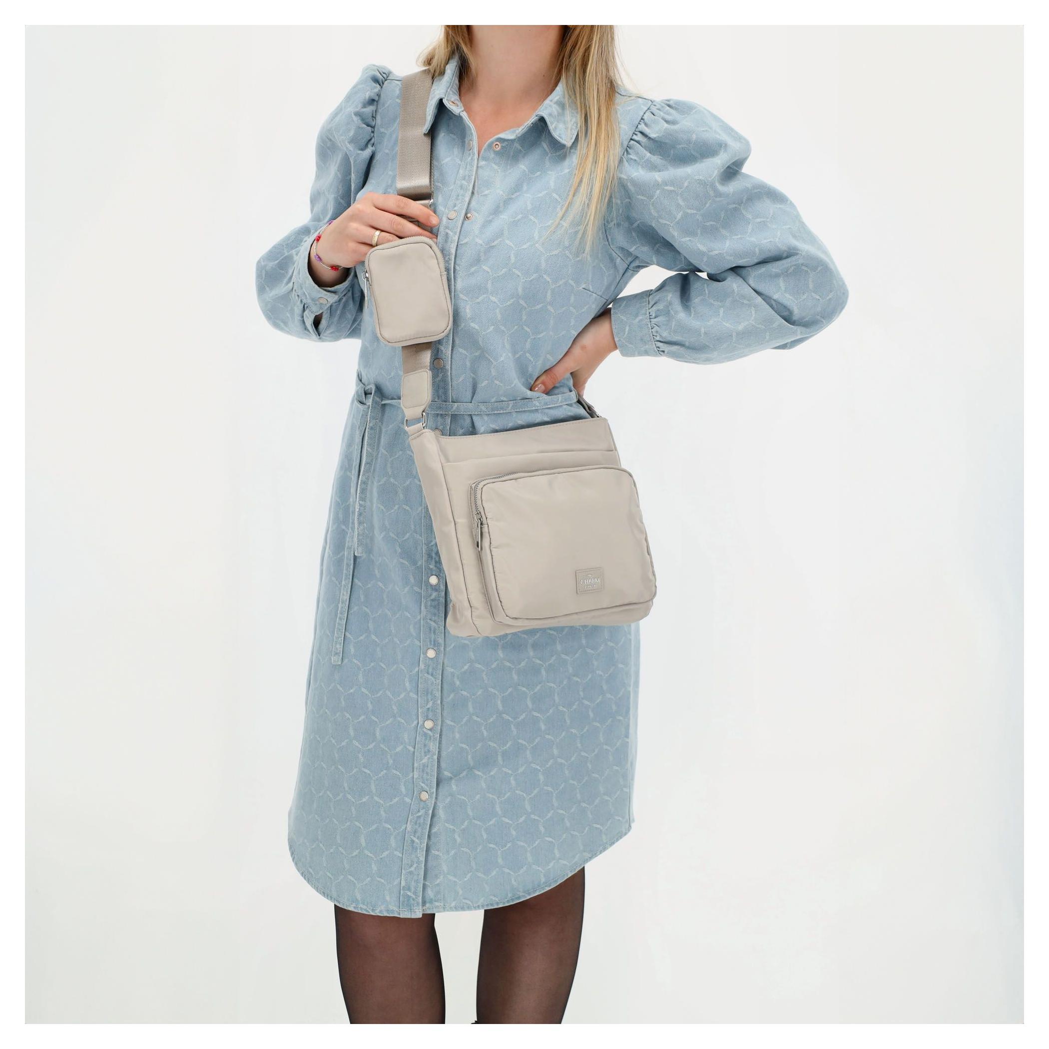 Dámská taška Charm London Odeon 22172 Light grey - Obrázek 5