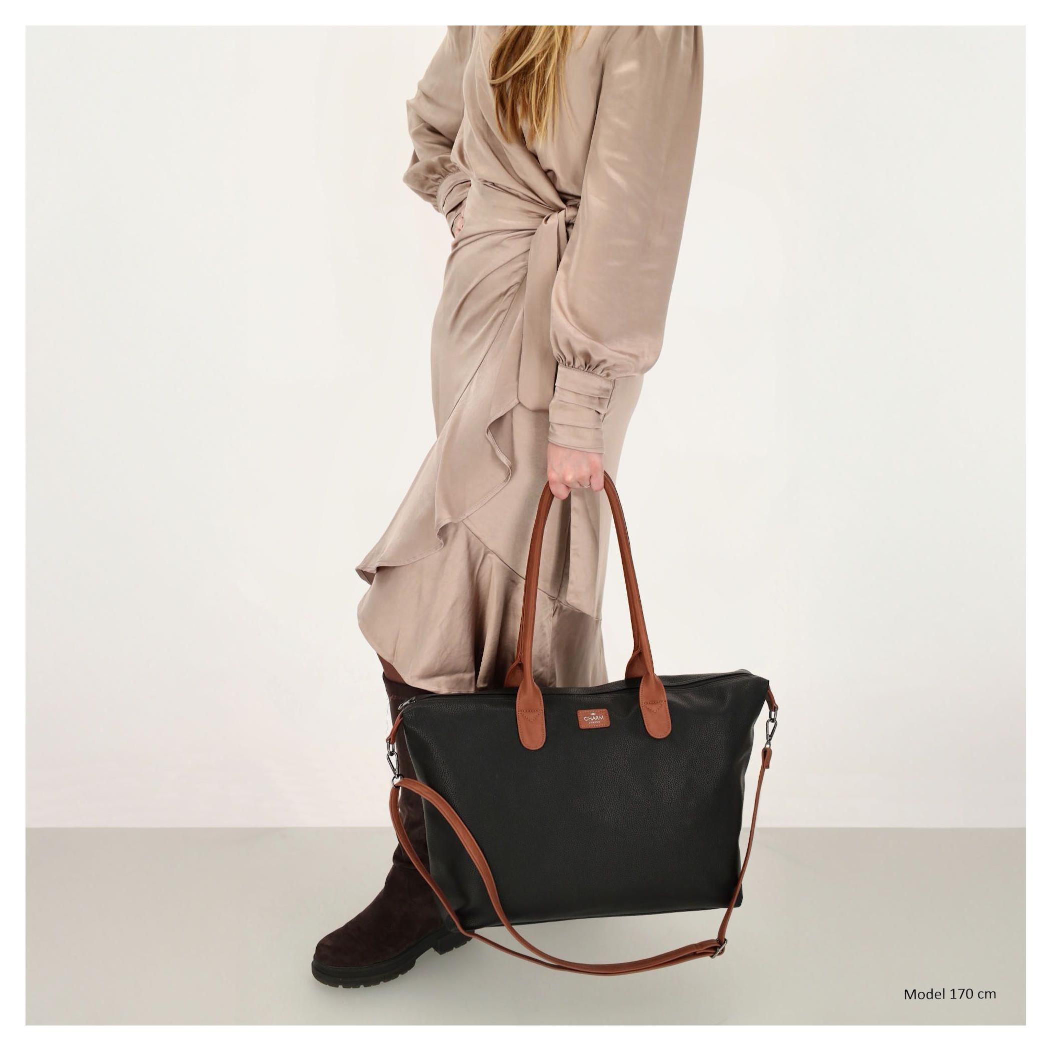 Taška na notebook Charm London Buckingham 23816 Black Cognac