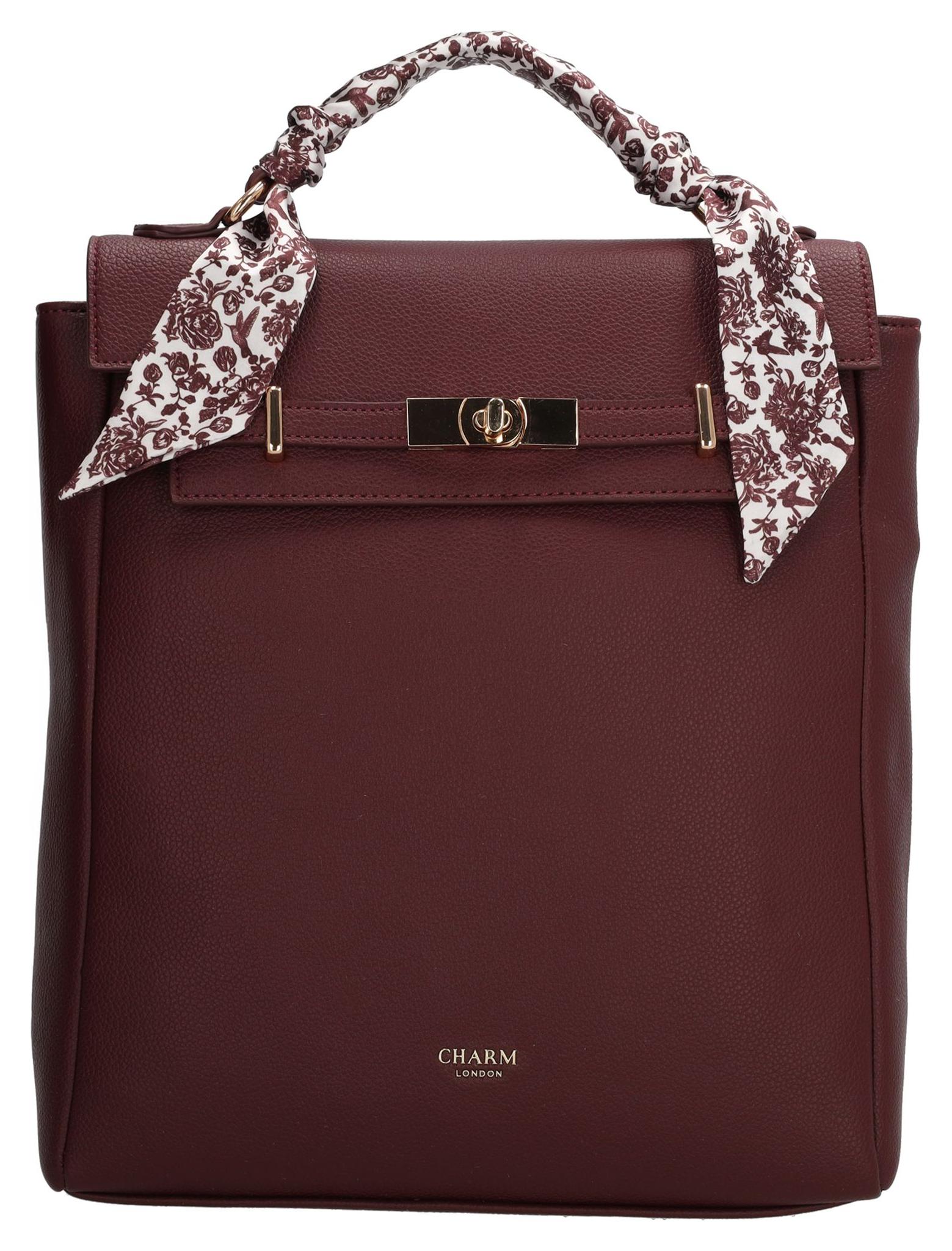 Elegantní dámský batoh do města Charm London The Hamptons 25599 Bordeaux red
