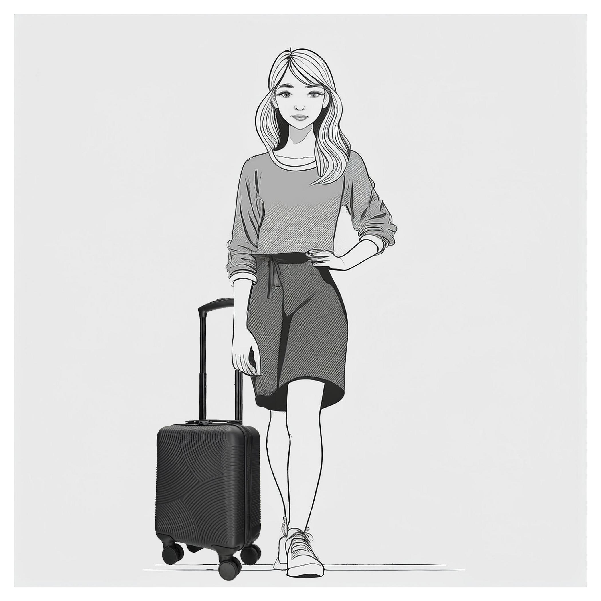 Palubní kufr Enrico Benetti Louisville 39040-40 Black - Obrázek 3