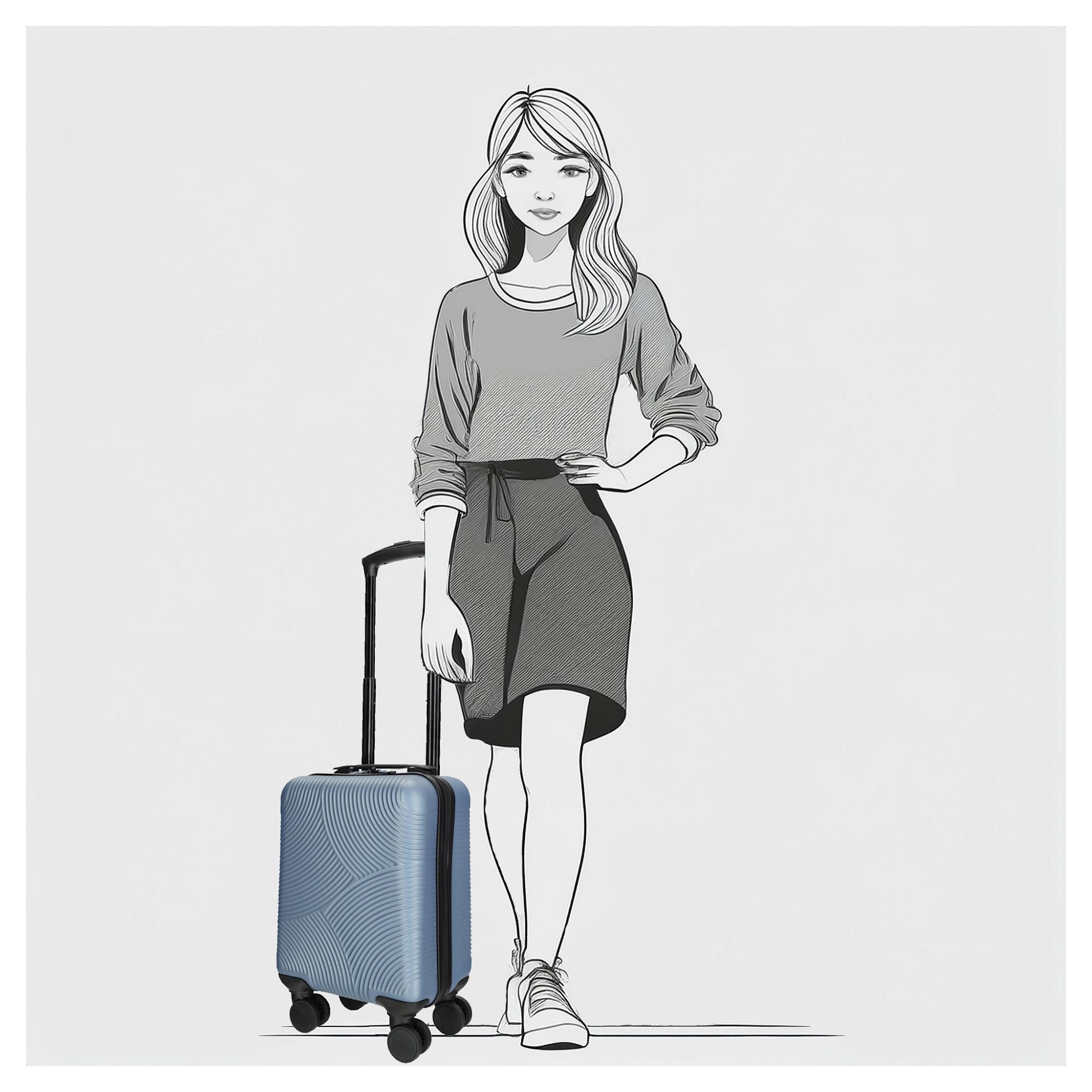 Palubní kufr Enrico Benetti Louisville 39040-40 Jeansblue - Obrázek 3