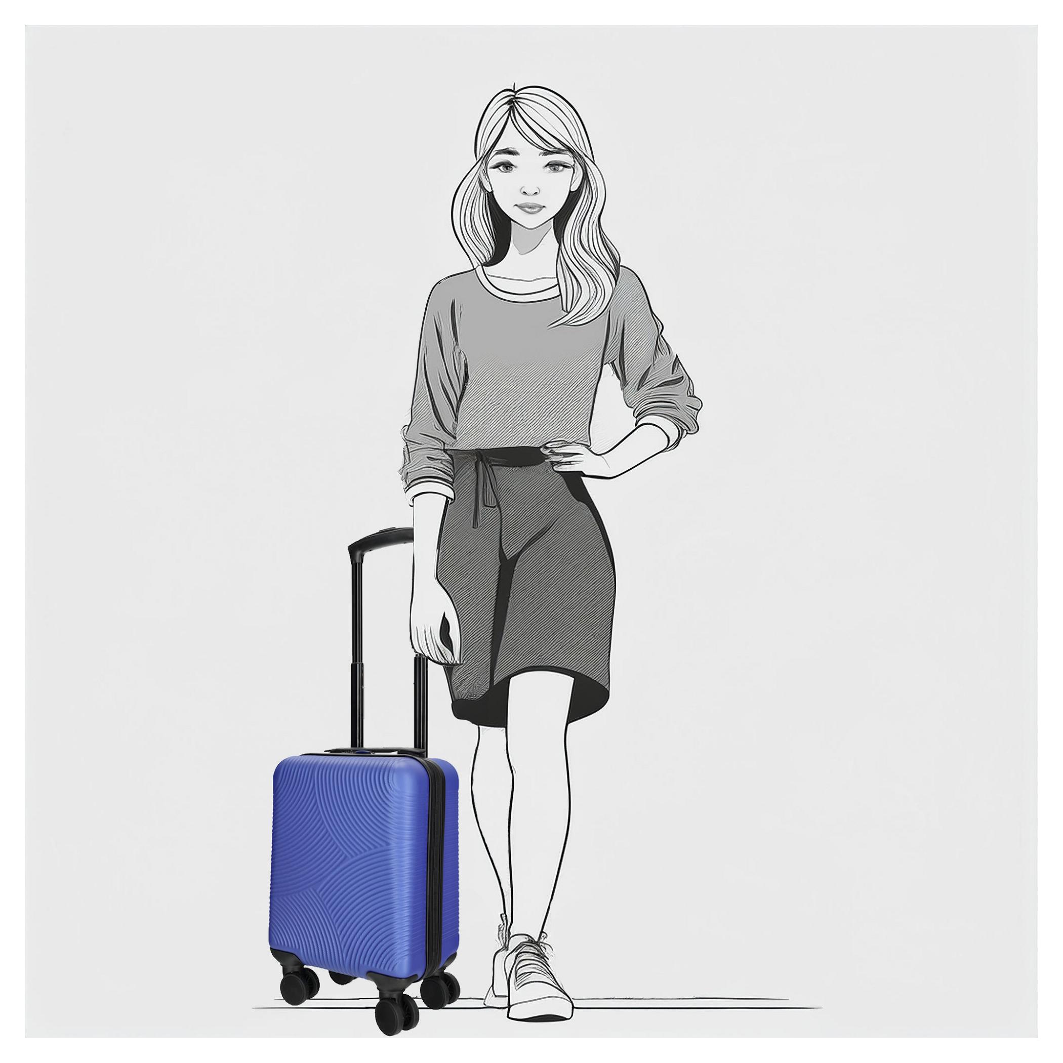 Palubní kufr Enrico Benetti Louisville 39040-40 Steelblue - Obrázek 3