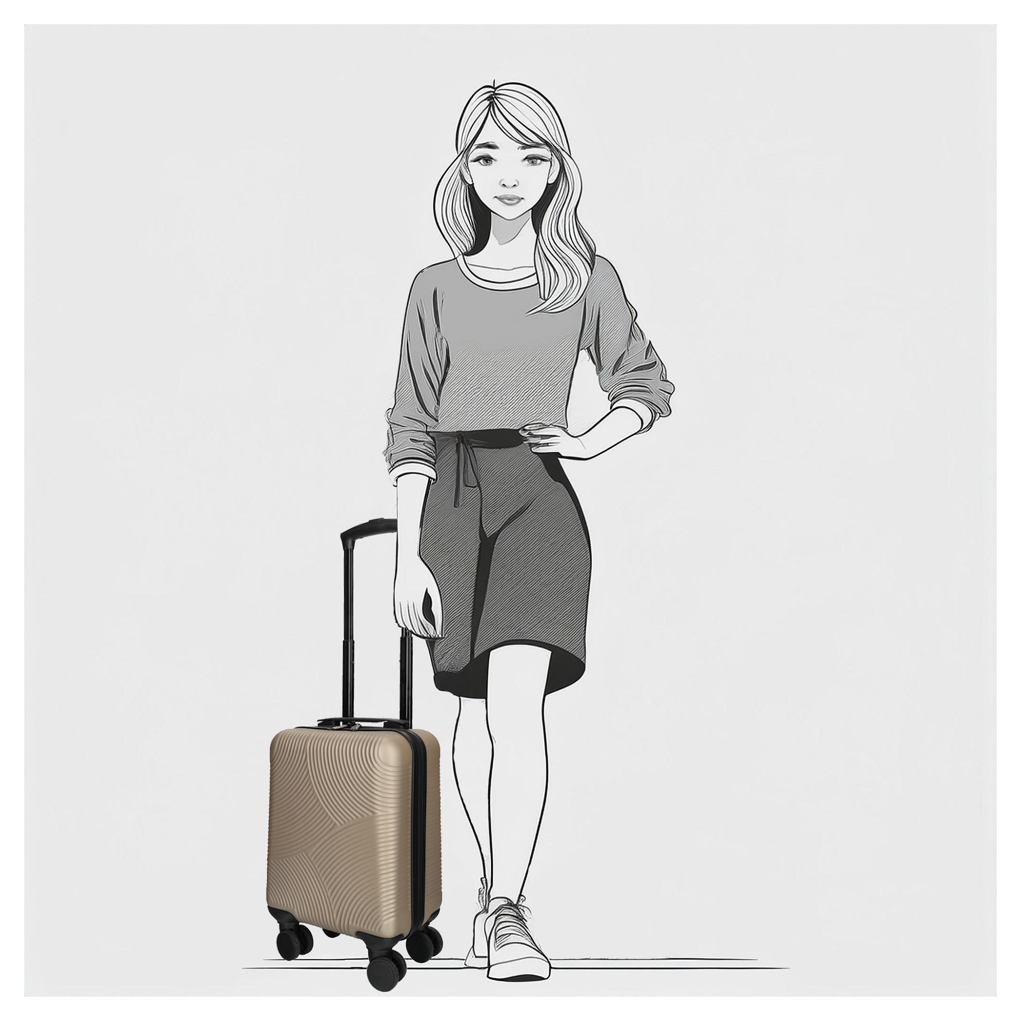 Palubní kufr Enrico Benetti Louisville 39040-40 Champagne - Obrázek 3