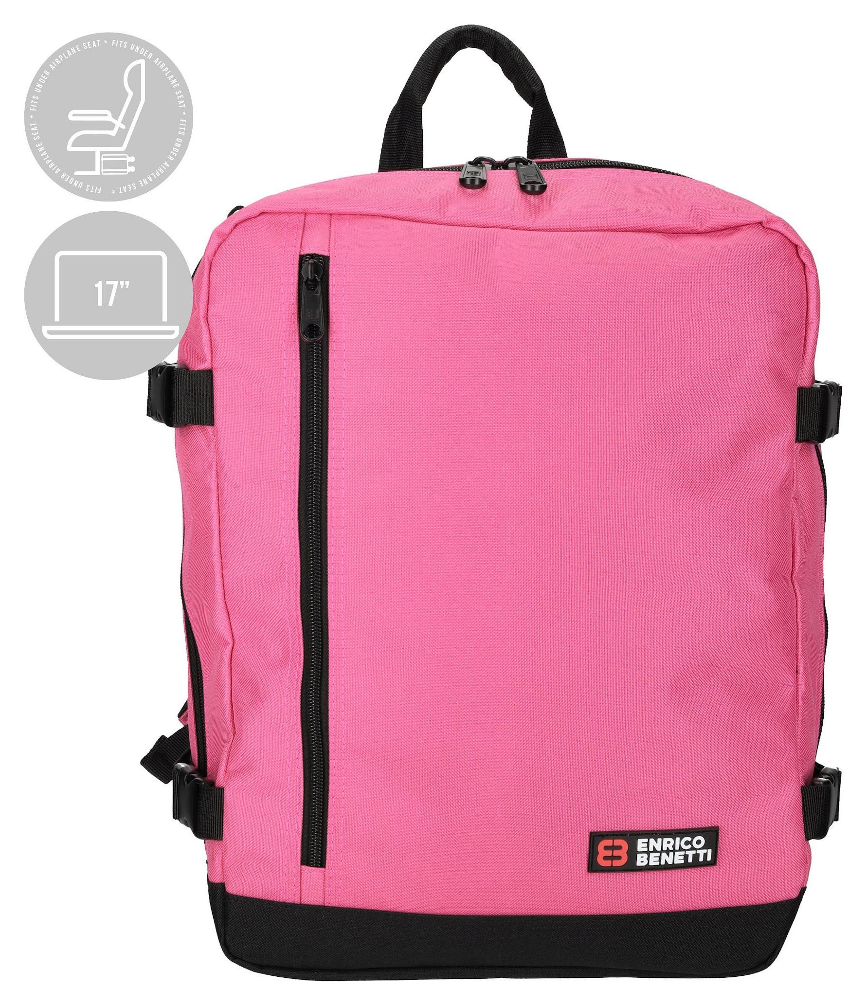 Batoh do letadla 40x30x20 Enrico Benetti Amsterdam 54687 Fuchsia