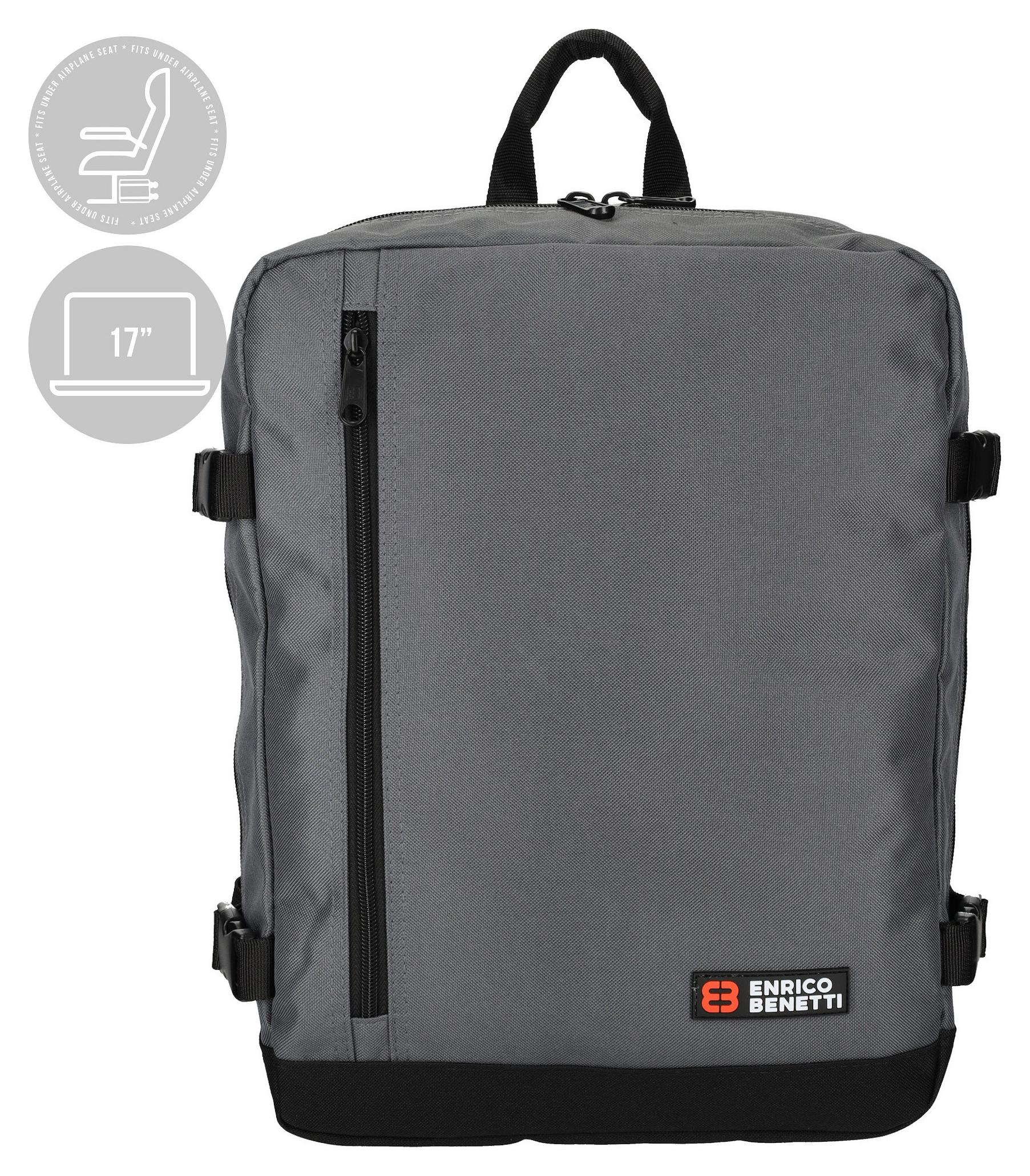 Batoh do letadla 40x30x20 Enrico Benetti Amsterdam 54687 Grey