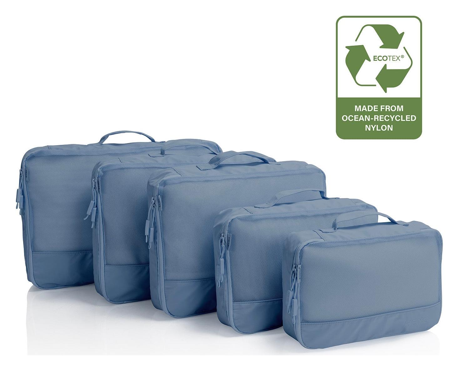 Cestovní organizéry Heys Ecotex Packing Cube 5 Pc Set Blue Ocean