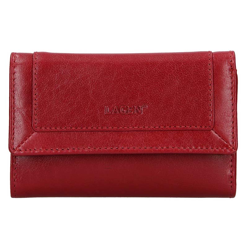 E-shop Lagen Dámská peněženka kožená BLC/4390 Červená/červená