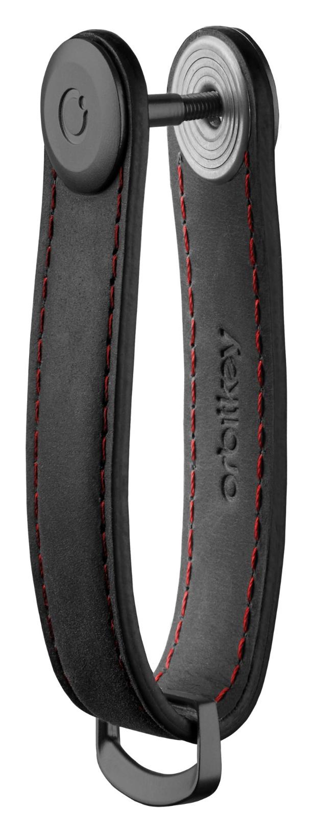 Orbitkey Crazy Horse Obsidian Black with Red Stitching - Image 2