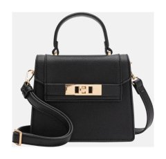 L.Credi Konstanze Flap Bag Black
