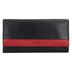 Lagen Dámská peněženka kožená 50400 Černá/Červená