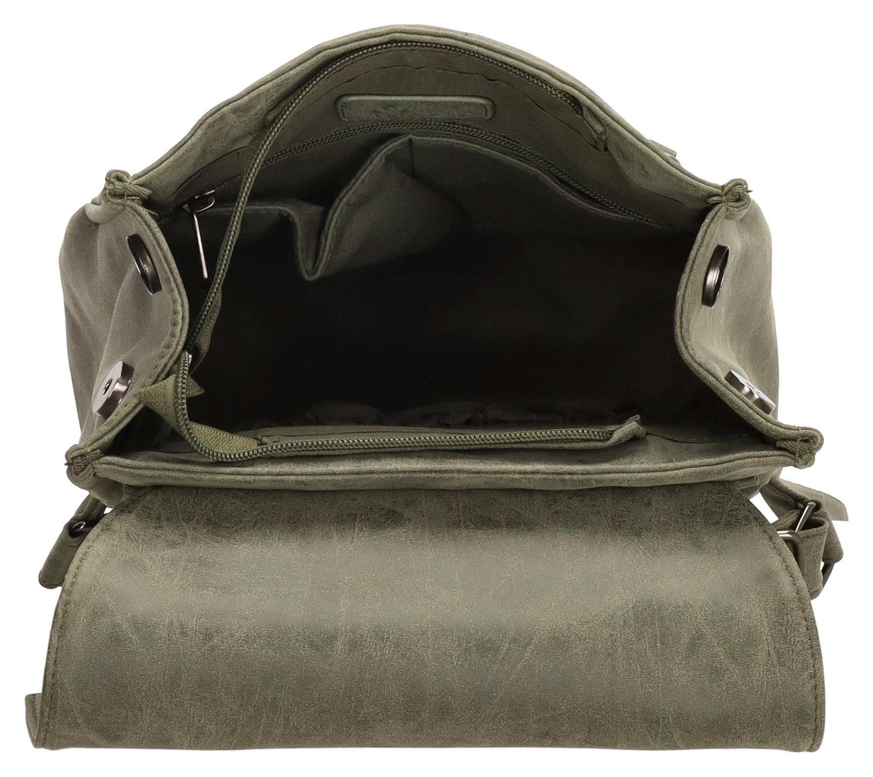 Dámský batoh a kabelka 2v1 Enrico Benetti Amy Backpack 8 l Olive - Obrázek 4