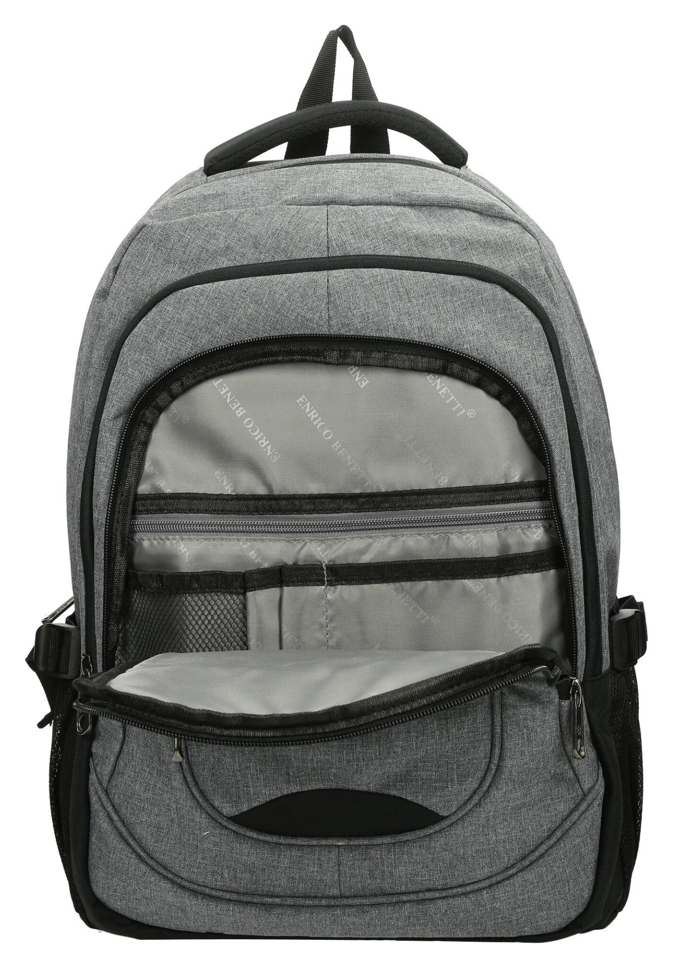 Enrico Benetti Hamburg Notebook Backpack 35,5 l Light Grey - Image 4