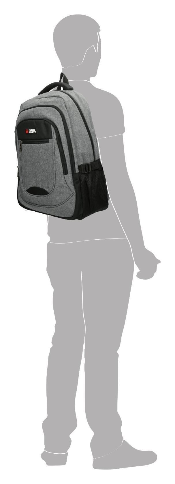 Enrico Benetti Hamburg Notebook Backpack 35,5 l Light Grey - Image 5