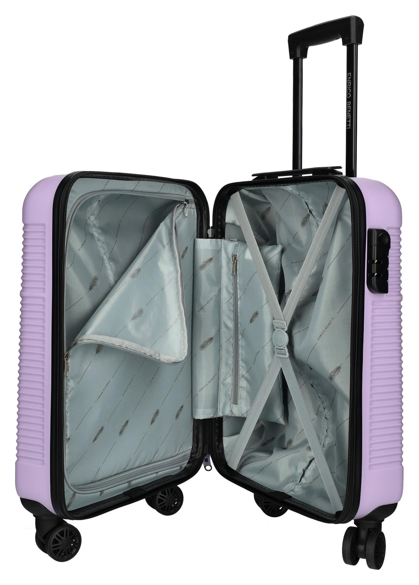 Kufr do letadla 55x40x20 Enrico Benetti Louisville S Lilac