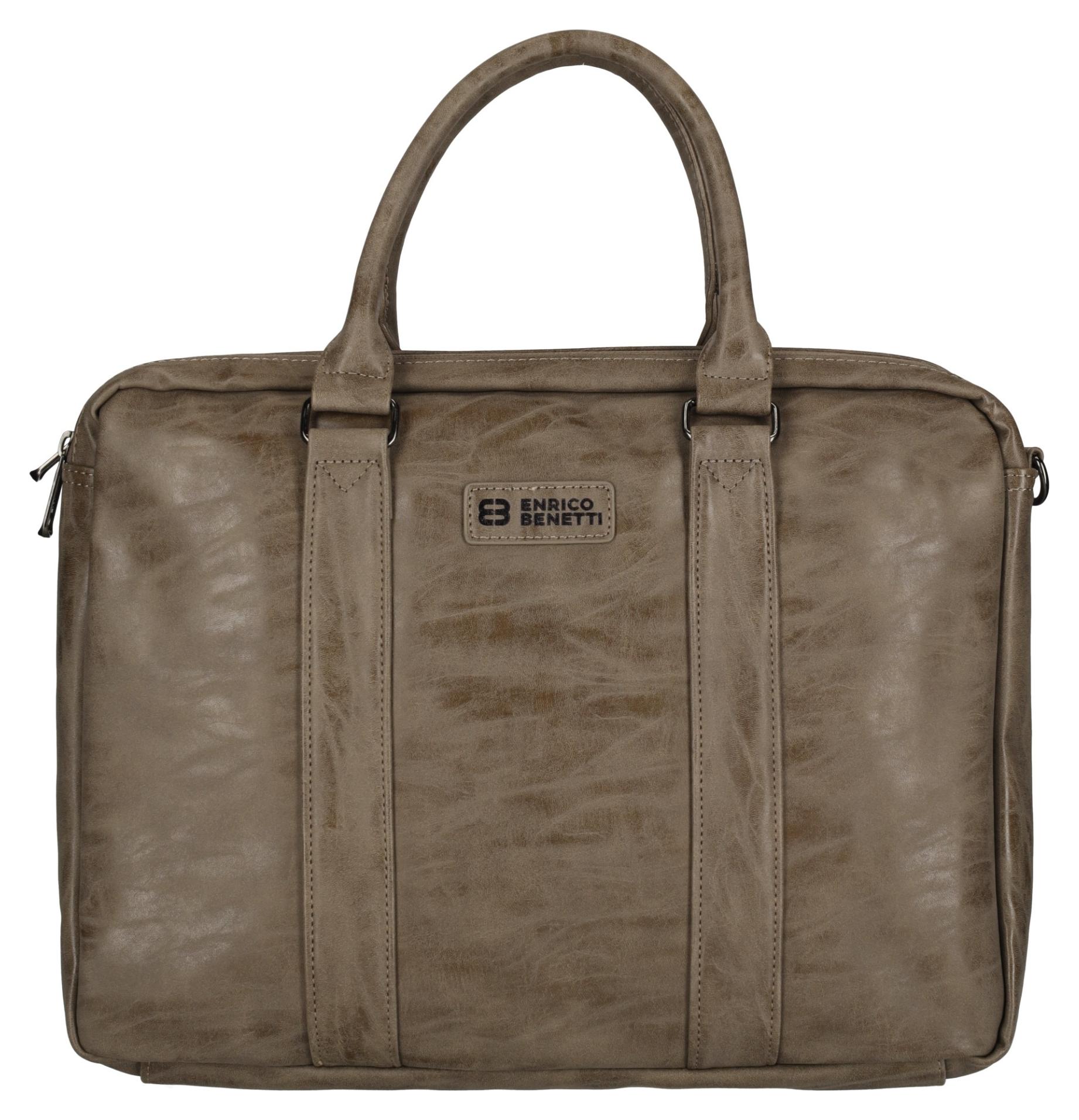 Pánská taška na notebook Enrico Benetti Rotterdam 15" Notebook Bag Medium Taupe (obrázek 3)