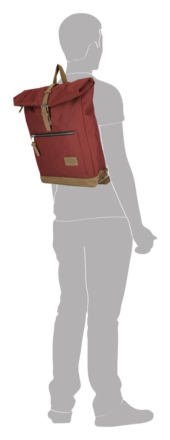 Retro batoh Enrico Benetti Santiago 46215 Burgundy - Obrázek 5