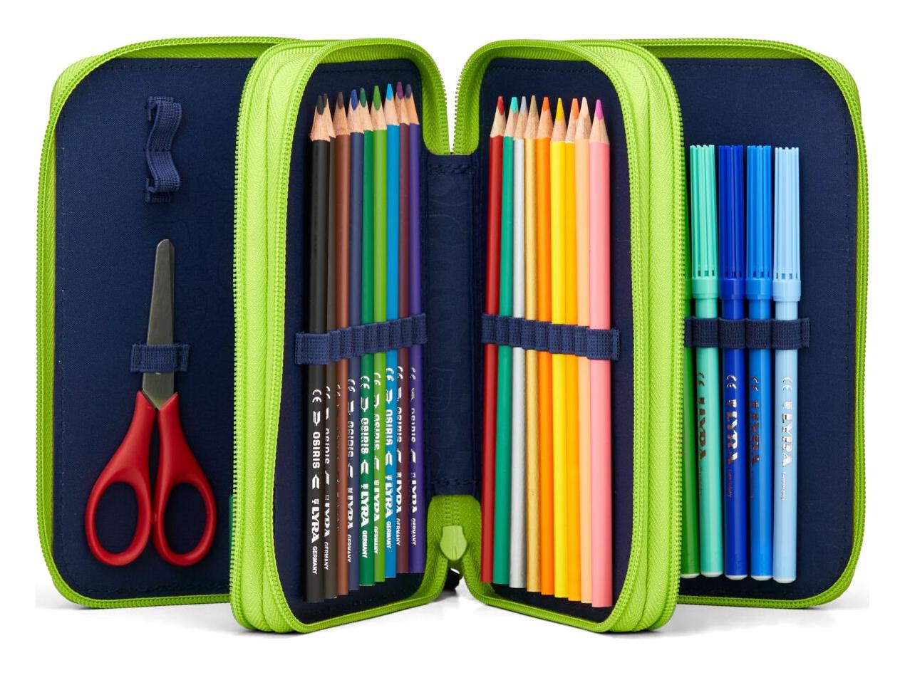 Penál do školy Ergobag Maxi Pencil Case Front RunBear