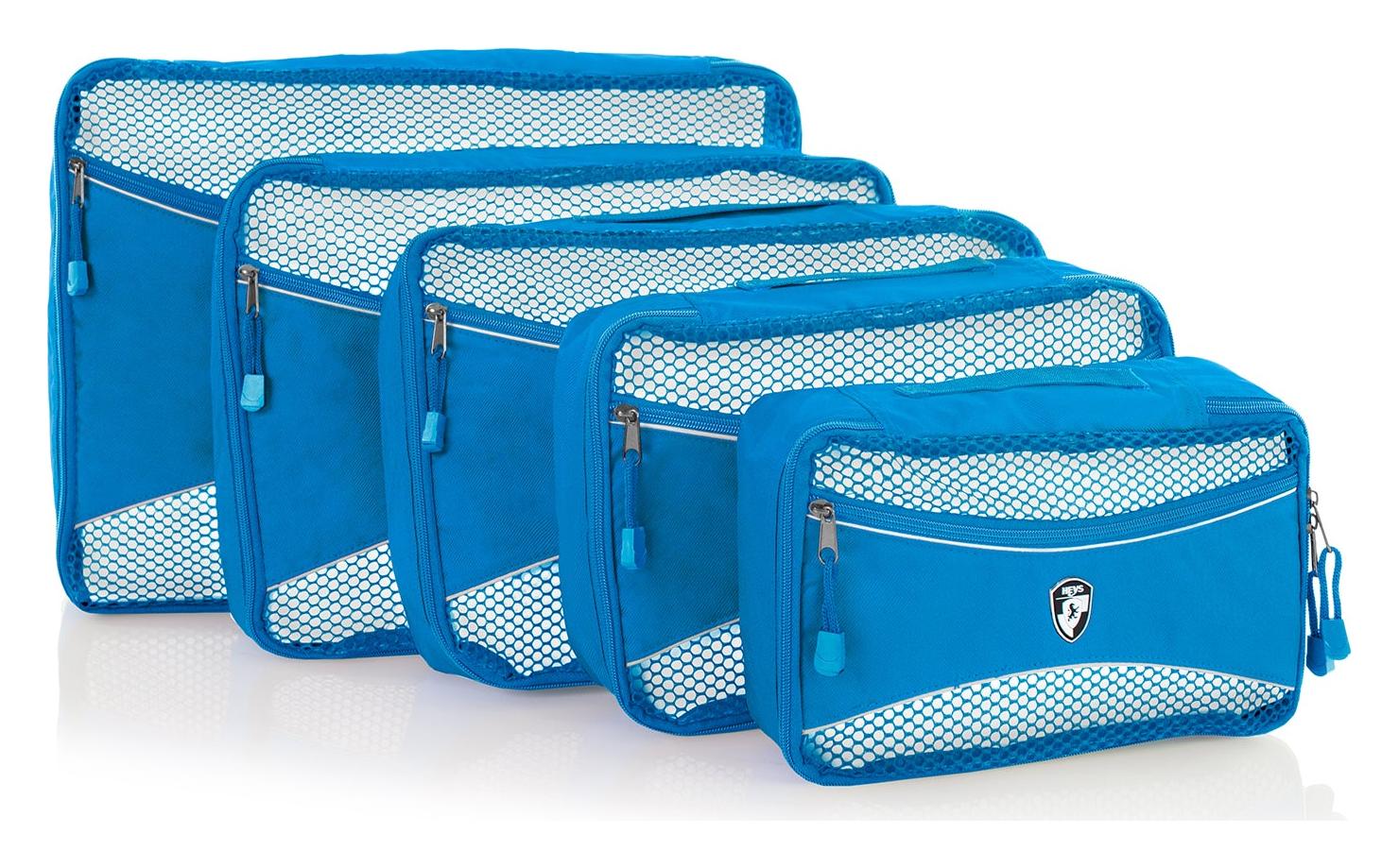 Cestovní organizéry Heys Eco Packing Cube 5pc Set II Blue