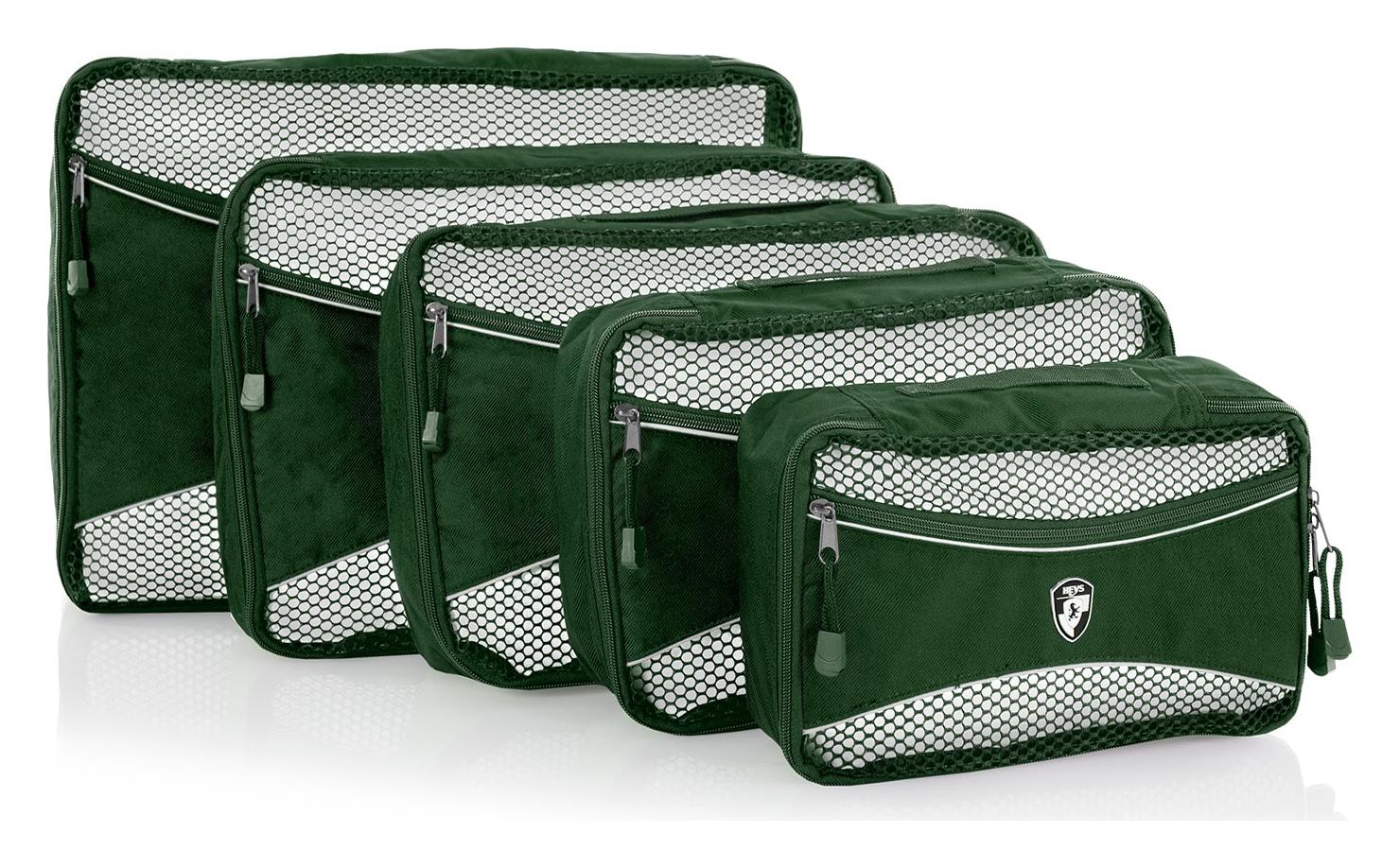 Cestovní organizéry Heys Eco Packing Cube 5pc Set II Green