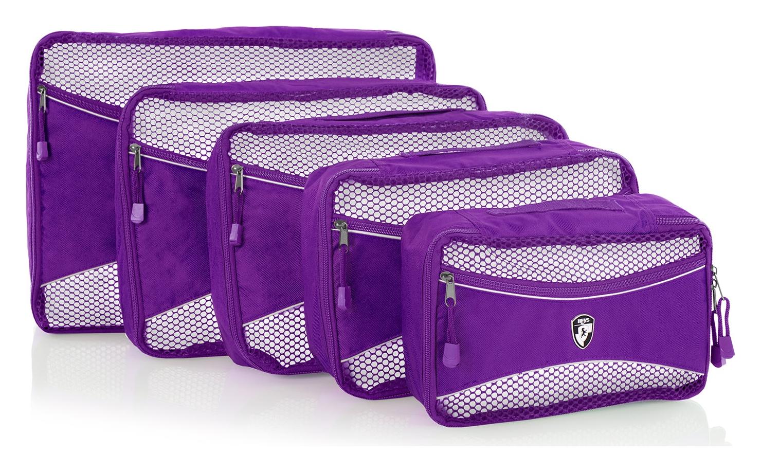Cestovní organizéry Heys Eco Packing Cube 5pc Set II Purple