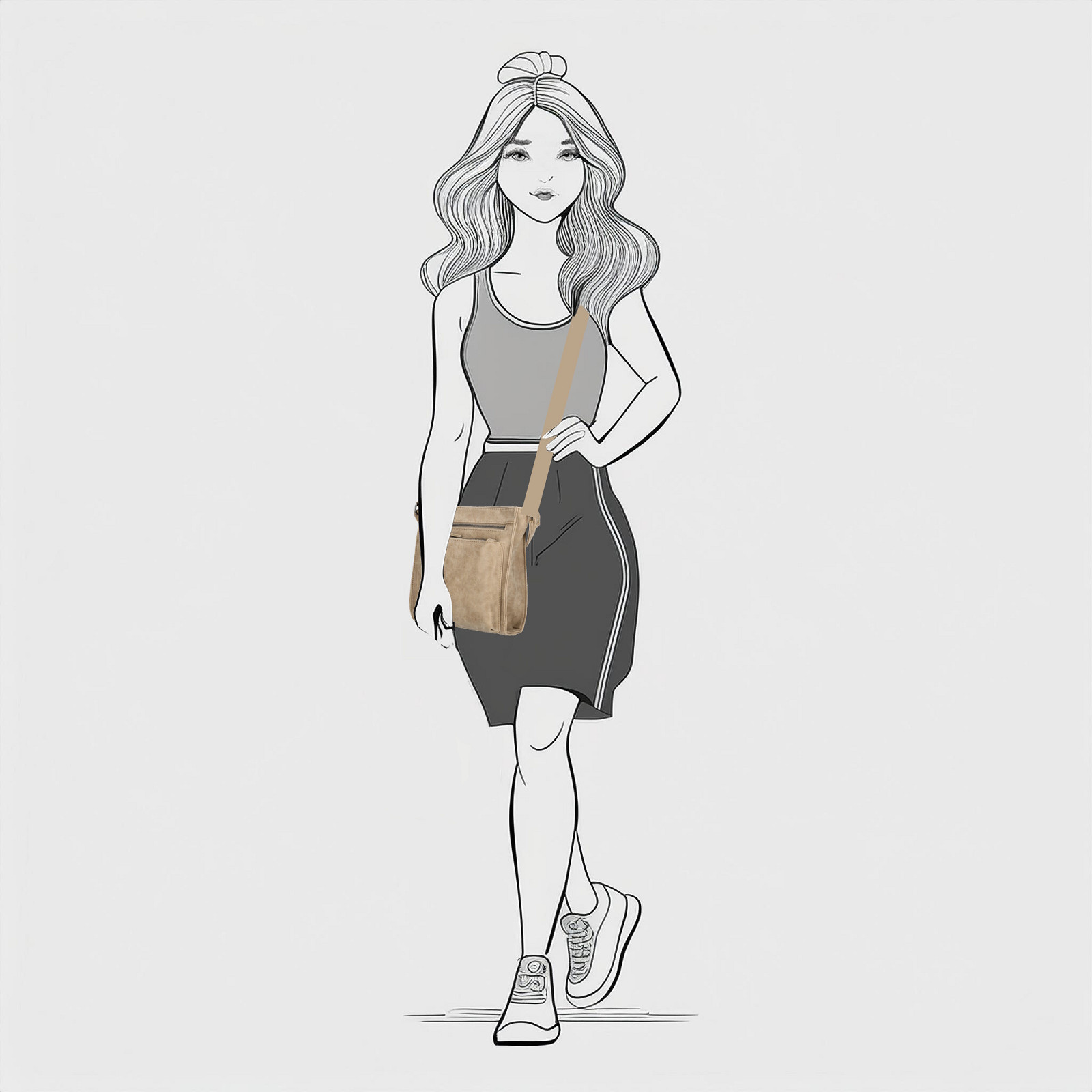 Crossbody taška Enrico Benetti Nouméa 66741 Mid taupe