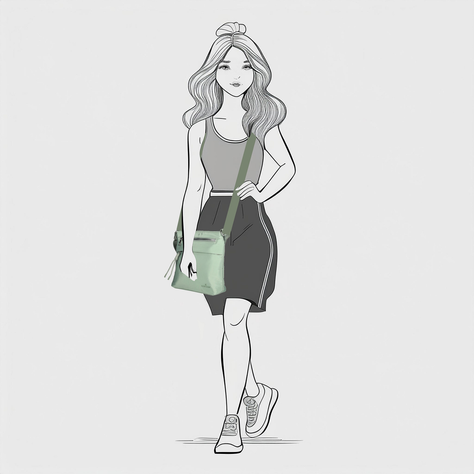 Crossbody taška Enrico Benetti Janice 66767 Mint