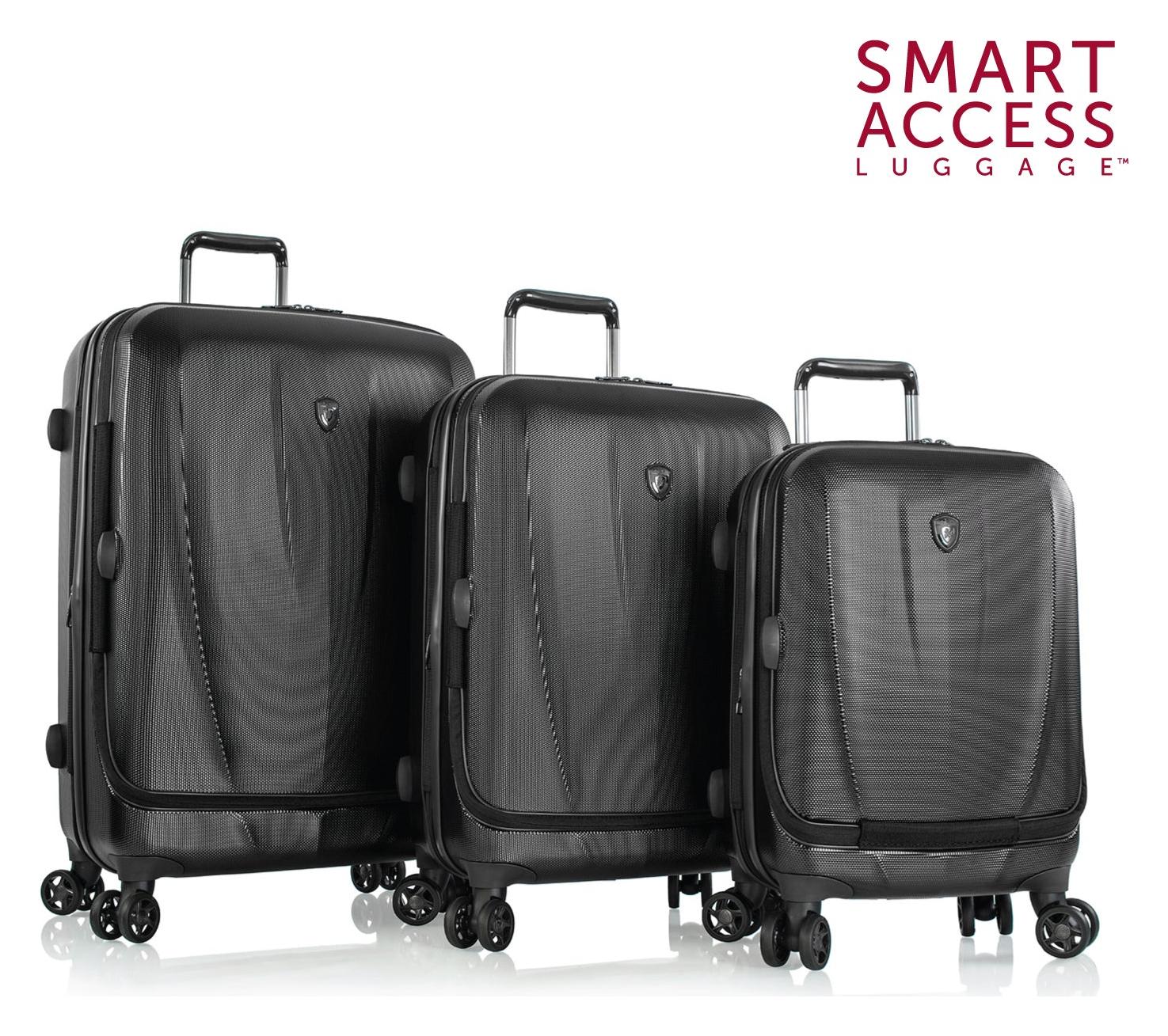 Heys Vantage Smart Luggage S,M,L Black – sada 3 kufrů