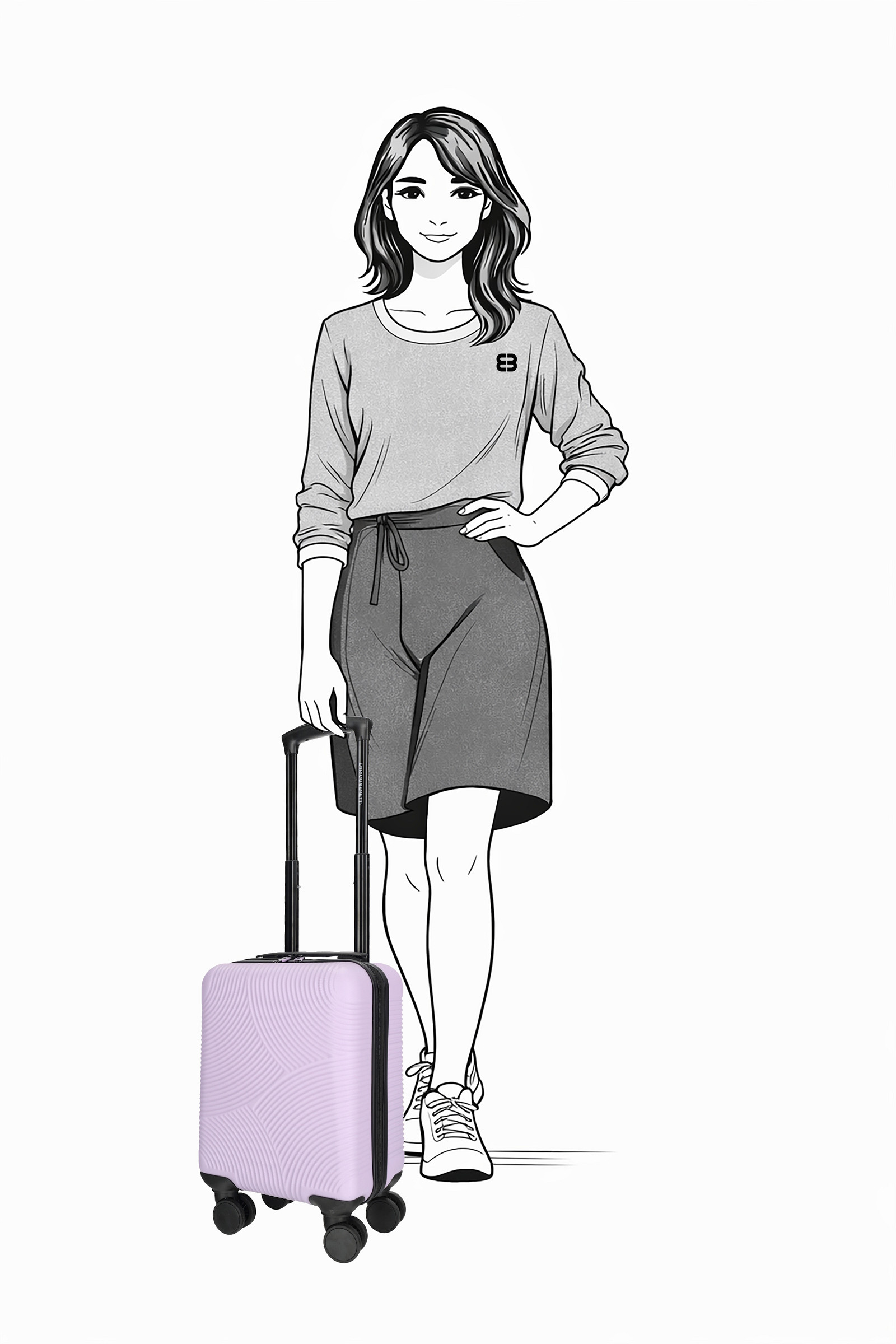 Kabinový kufr Enrico Benetti Louisville 39040-40 Lilac