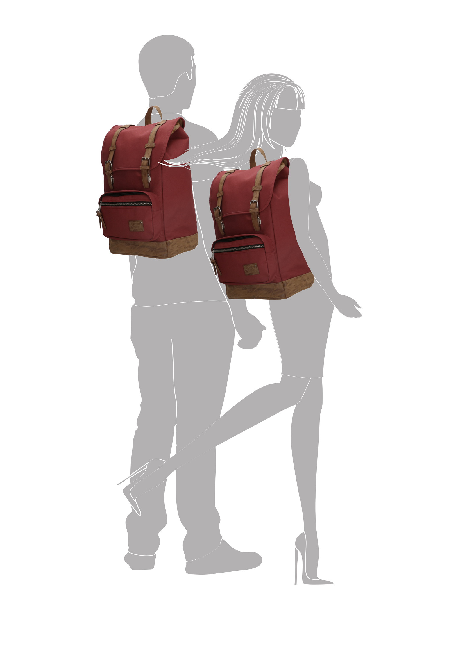 Batoh na notebook Enrico Benetti Santiago 46162 Burgundy