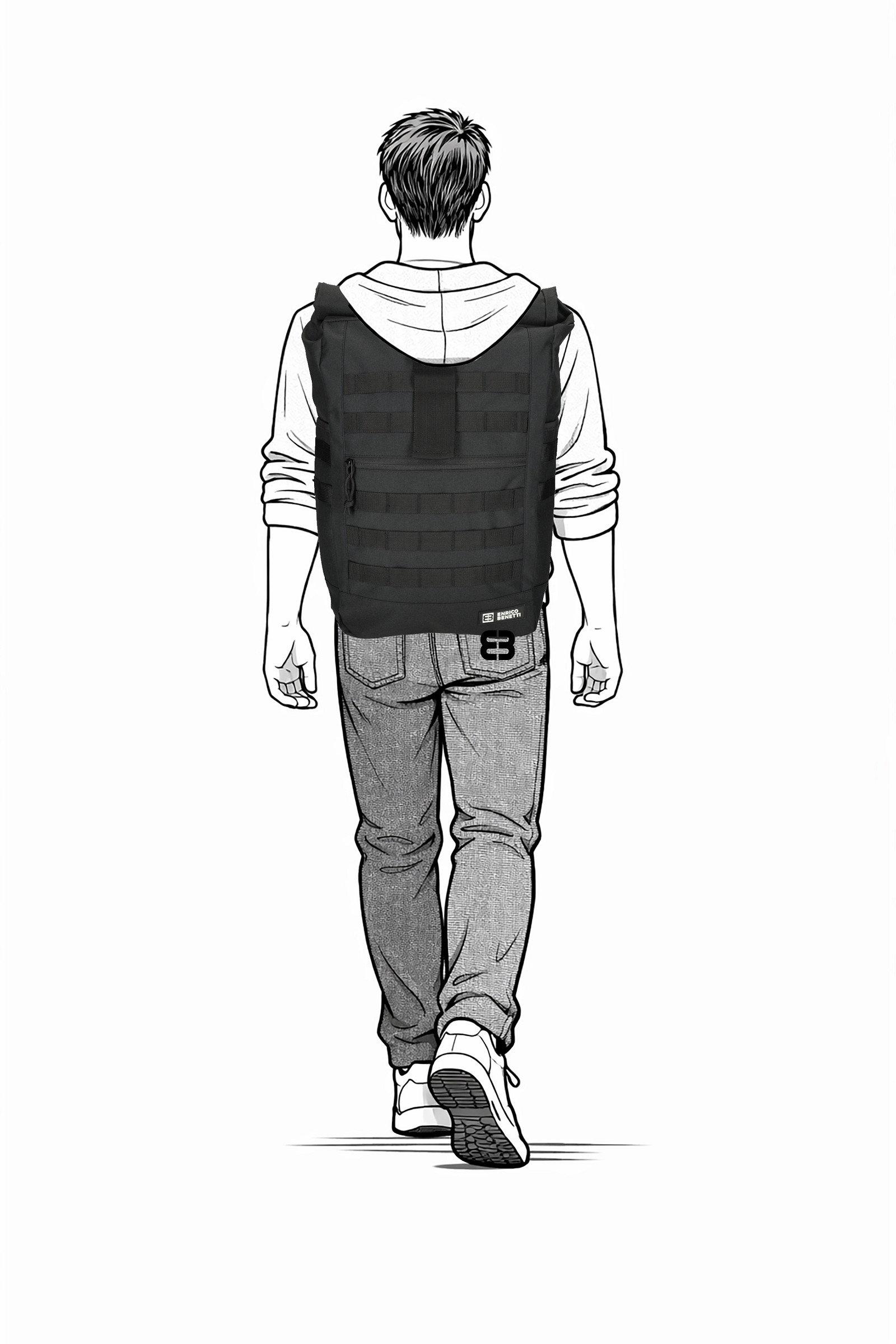 Batoh na notebook Enrico Benetti Arizona 47242 Black