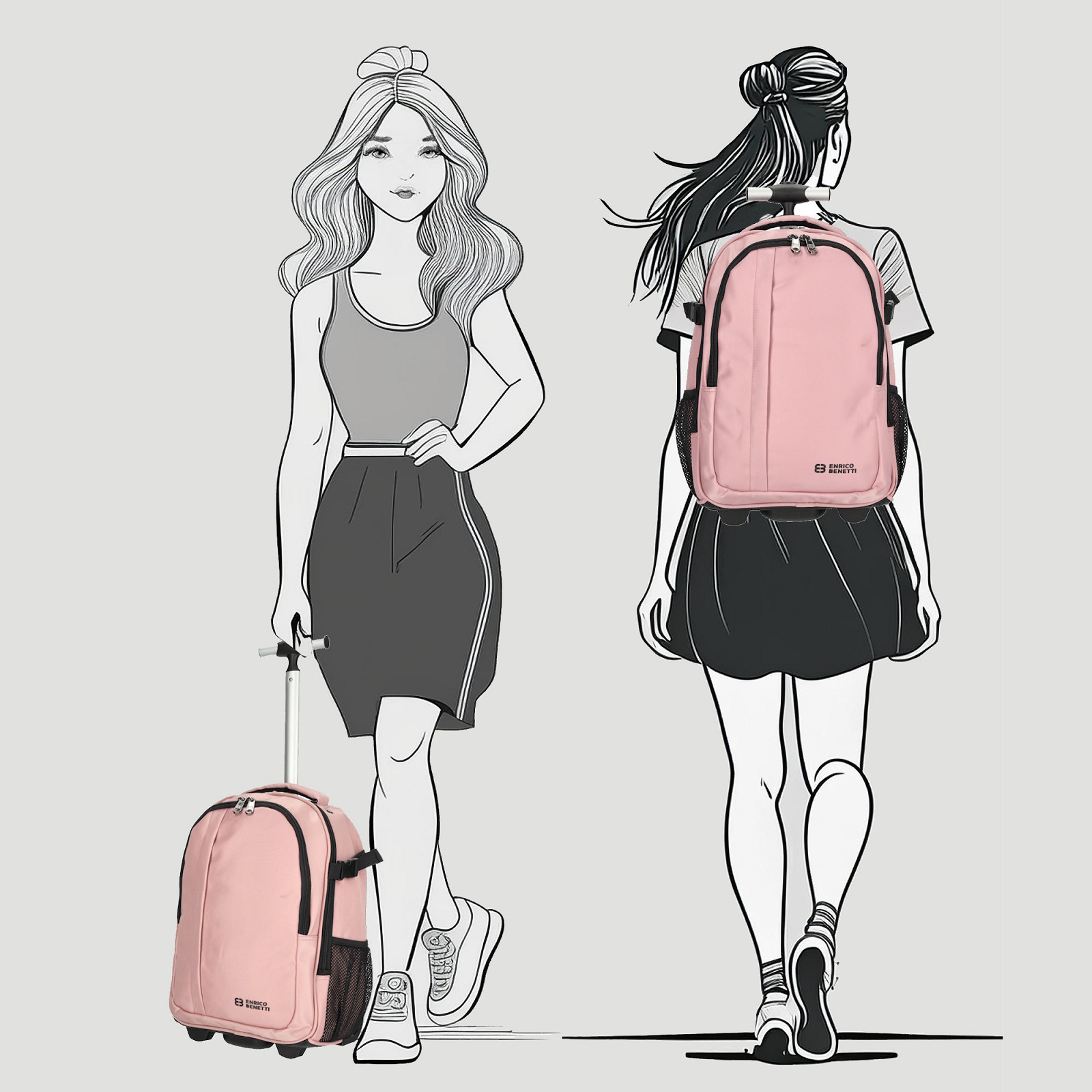 Batoh na kolečkách Enrico Benetti Innsbruck 47256 Oldpink