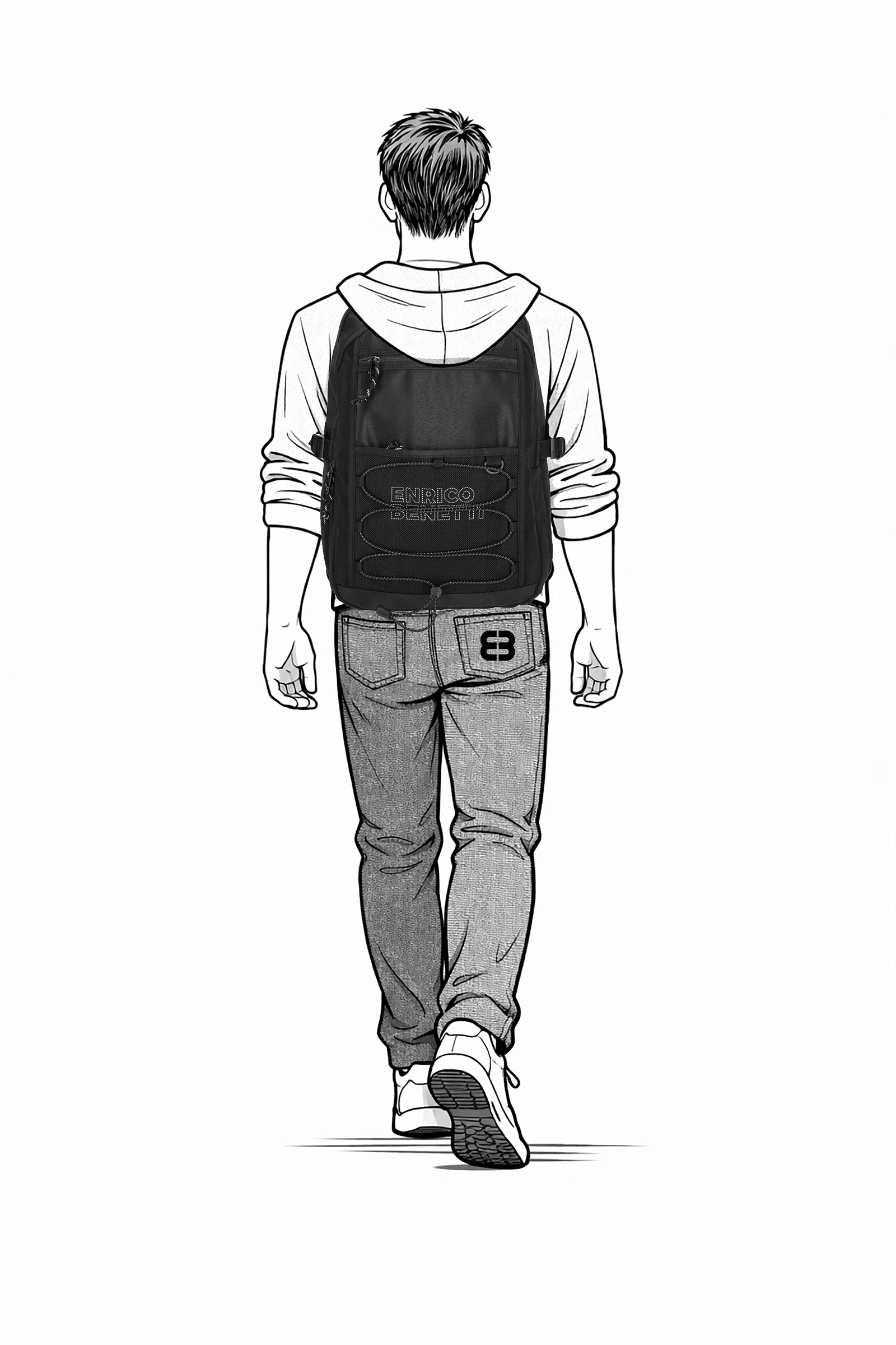 Batoh na notebook Enrico Benetti Anchorage 47259 Black