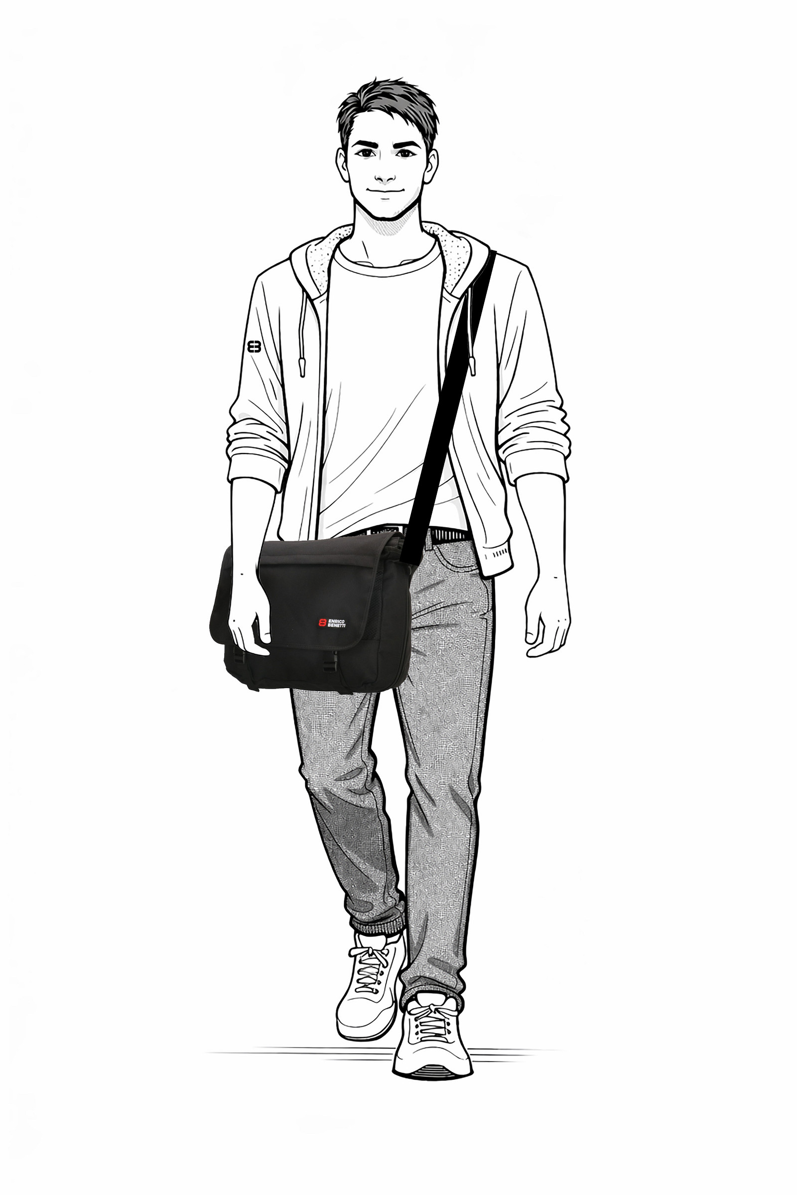 Taška přes rameno Enrico Benetti Amsterdam 54133 Black