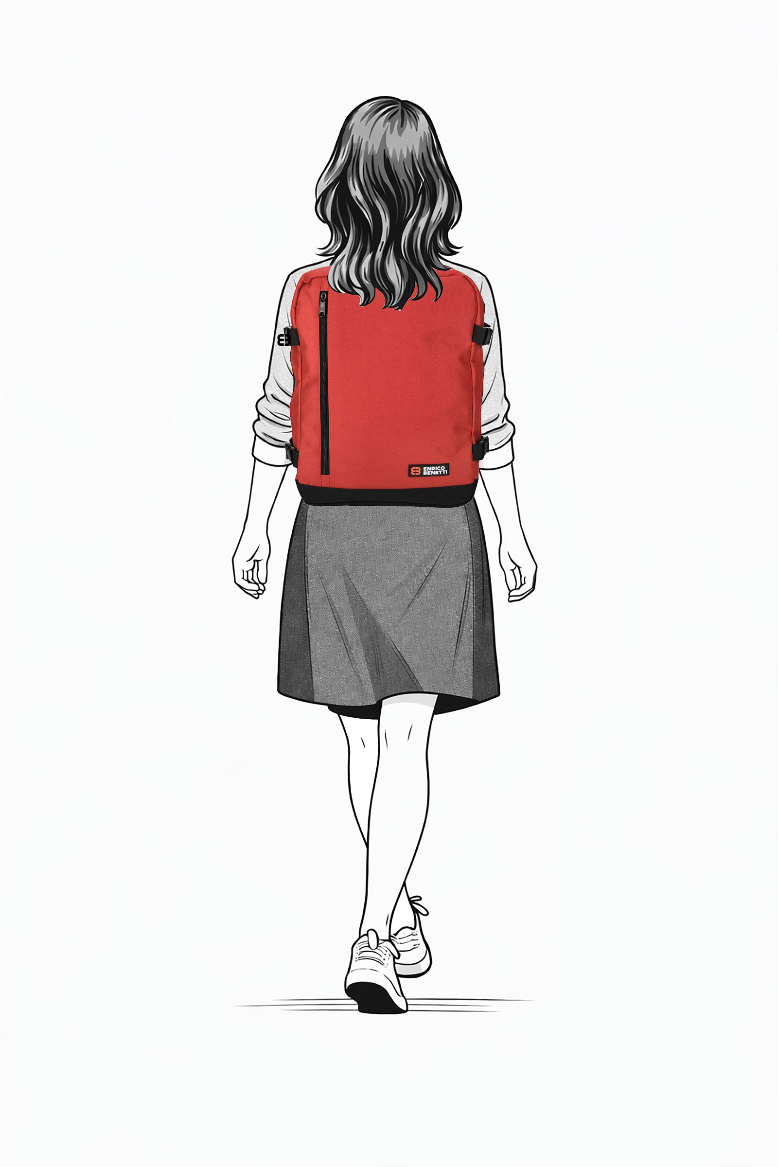 Batoh do letadla 40x30x20 Enrico Benetti Amsterdam 54687 Red