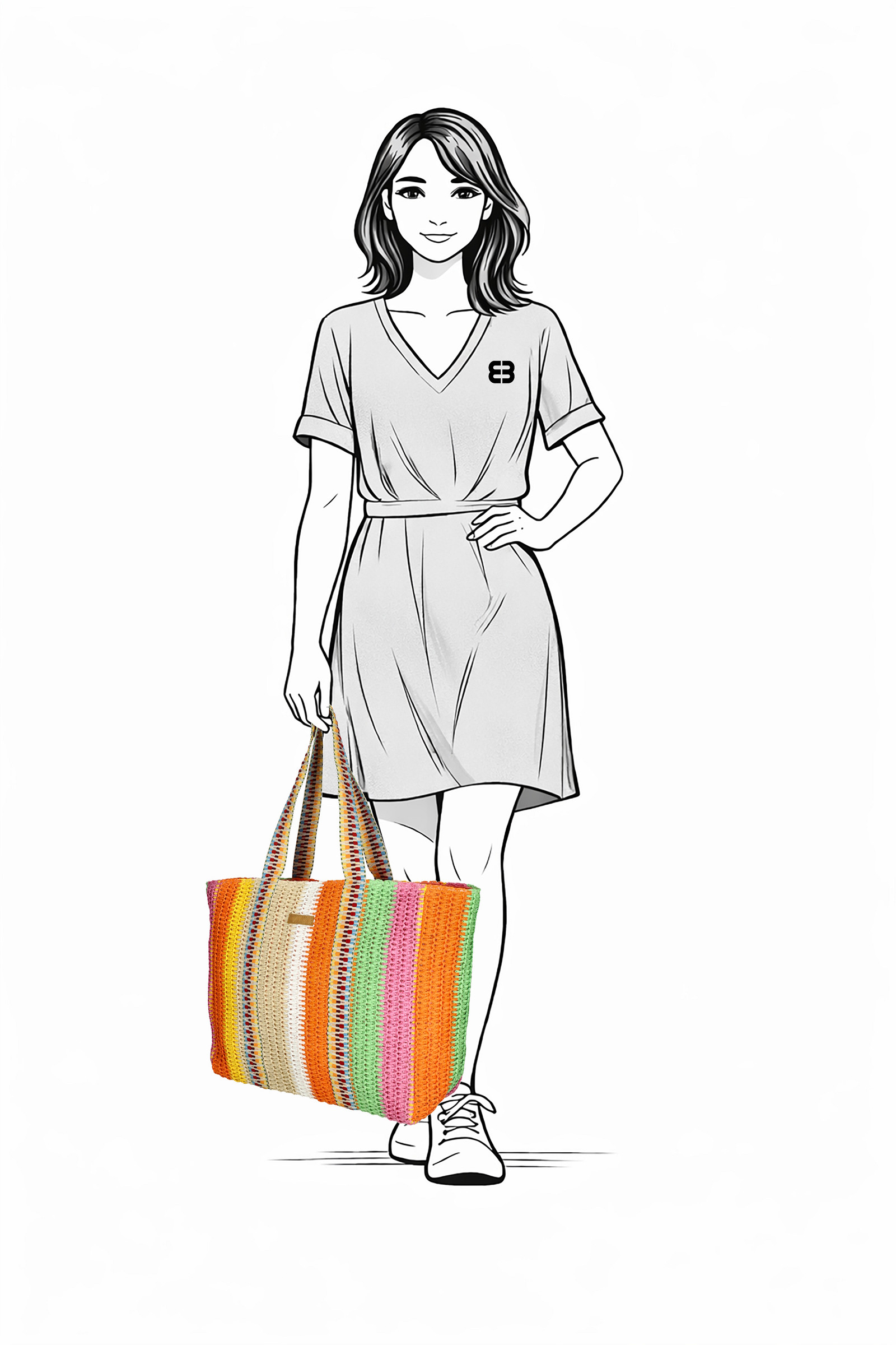 Plážová taška Enrico Benetti Marbella 61001 Multicolor-1