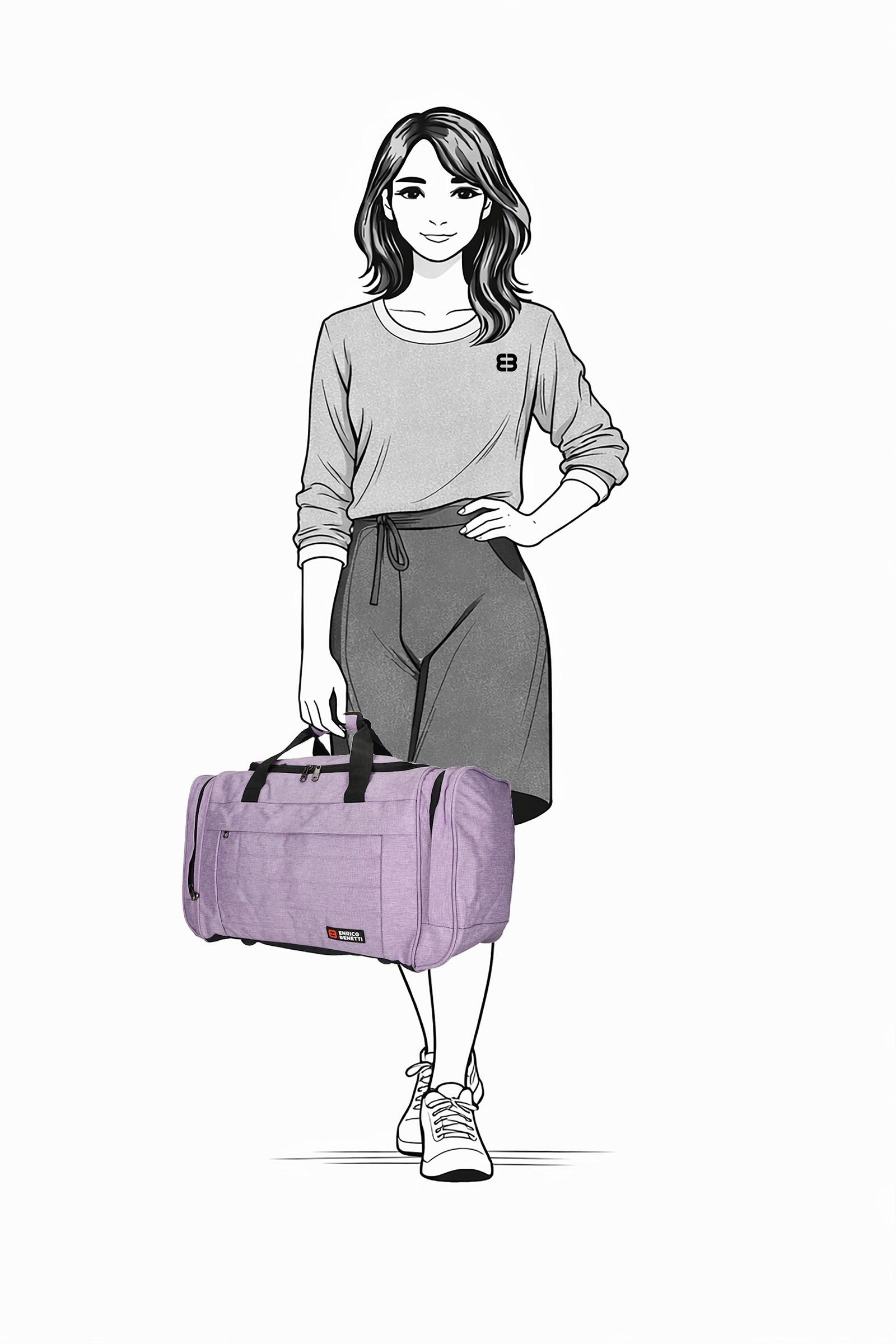 Cestovní taška Enrico Benetti Montevideo 35329 Lilac (obrázek 3)