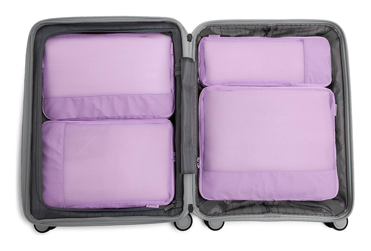 Cestovní organizéry Heys Ecotex Compression Packing Cube 4 Pc Set Lilac Blossom (obrázek 4)
