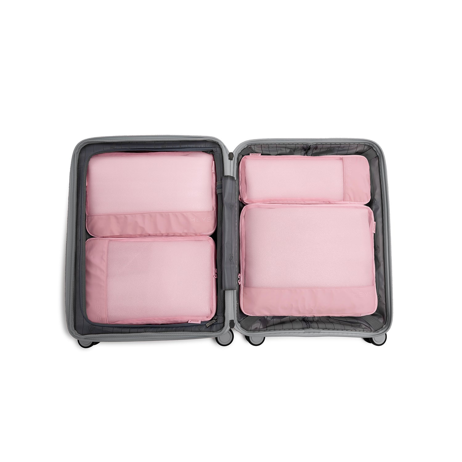 Cestovní organizéry Heys Ecotex Compression Packing Cube 4 Pc Set Pink Sand (obrázek 4)