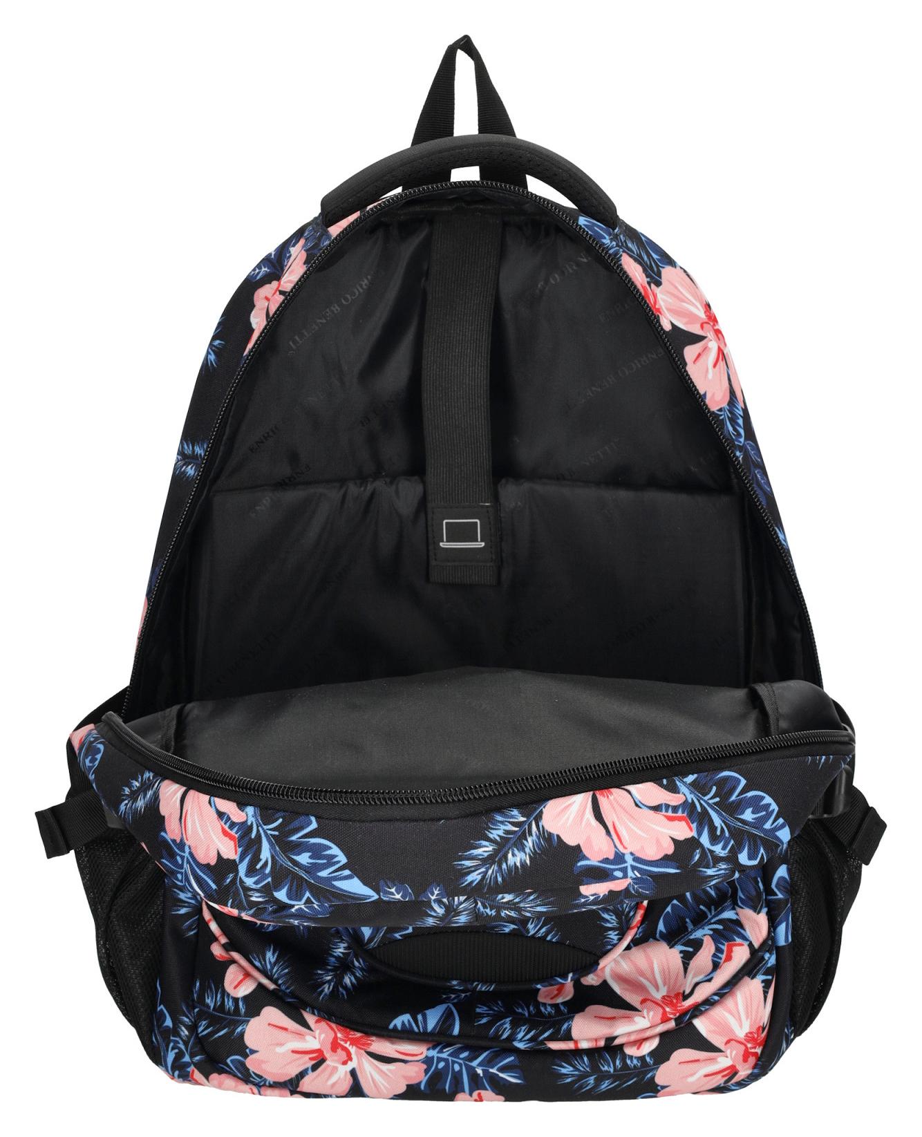 Batoh na notebook Enrico Benetti Santa Cruz 62038 Black Flower (obrázek 5)