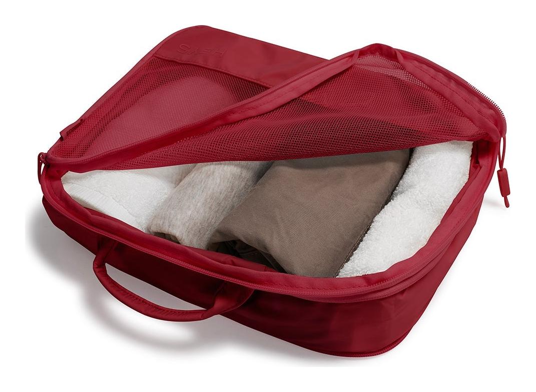 Cestovní organizéry Heys Ecotex Compression Packing Cube 4 Pc Set Red Maple (obrázek 6)