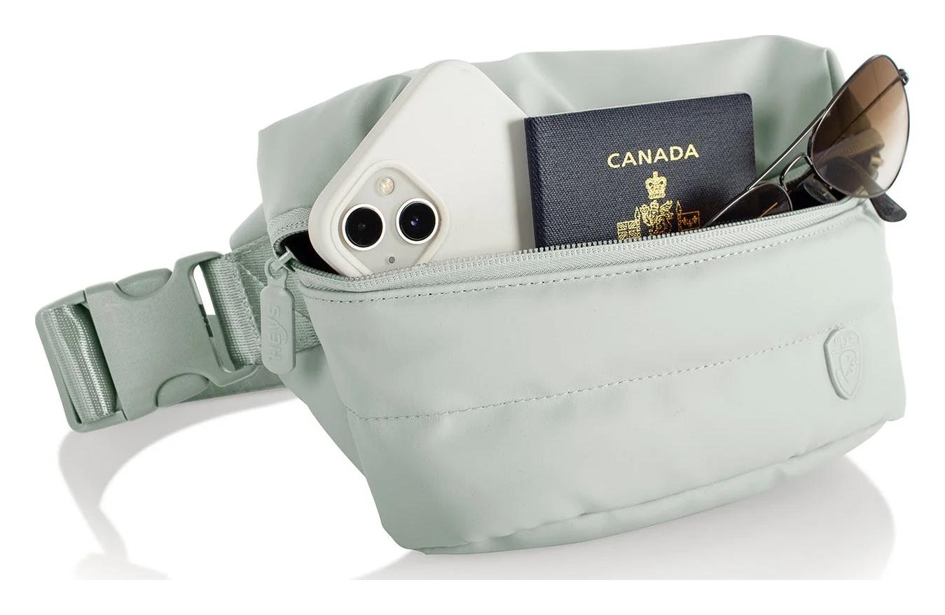 Heys Puffer Mini Waist Bag Sage Green - Image 5