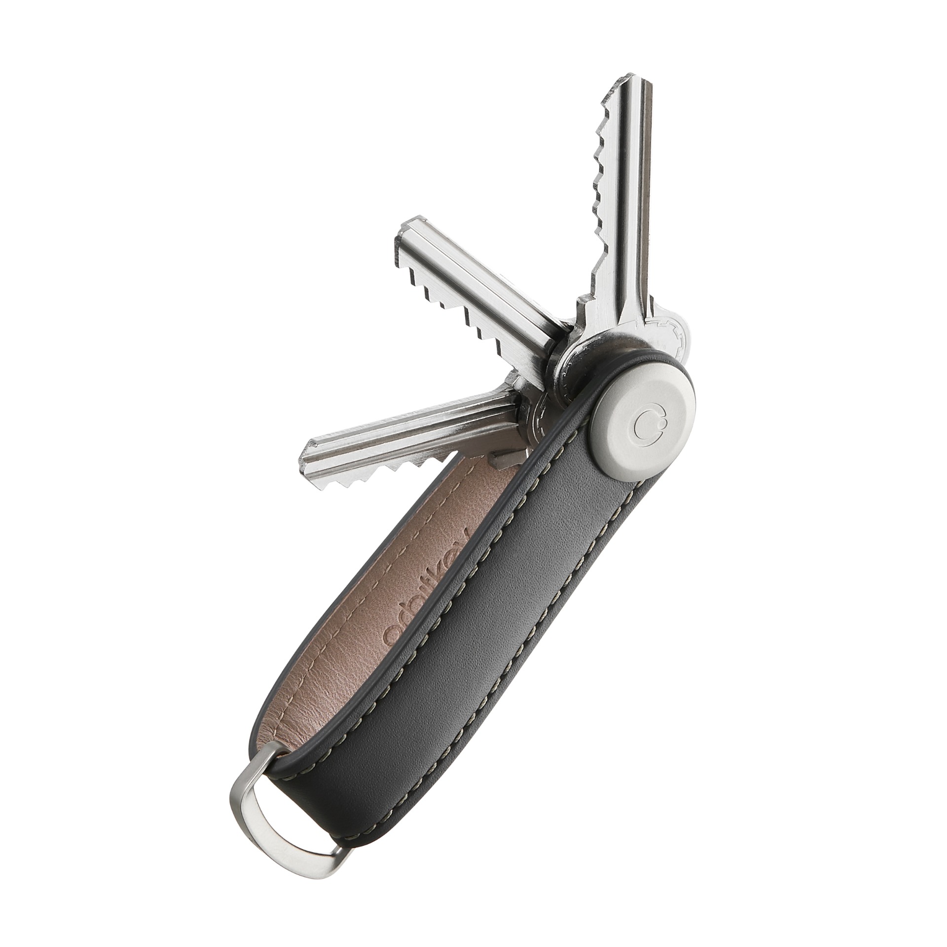 E-shop Orbitkey Leather Charcoal with Grey Stitching