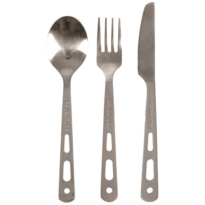 E-shop Lifeventure Knife Fork Spoon Set Titanium