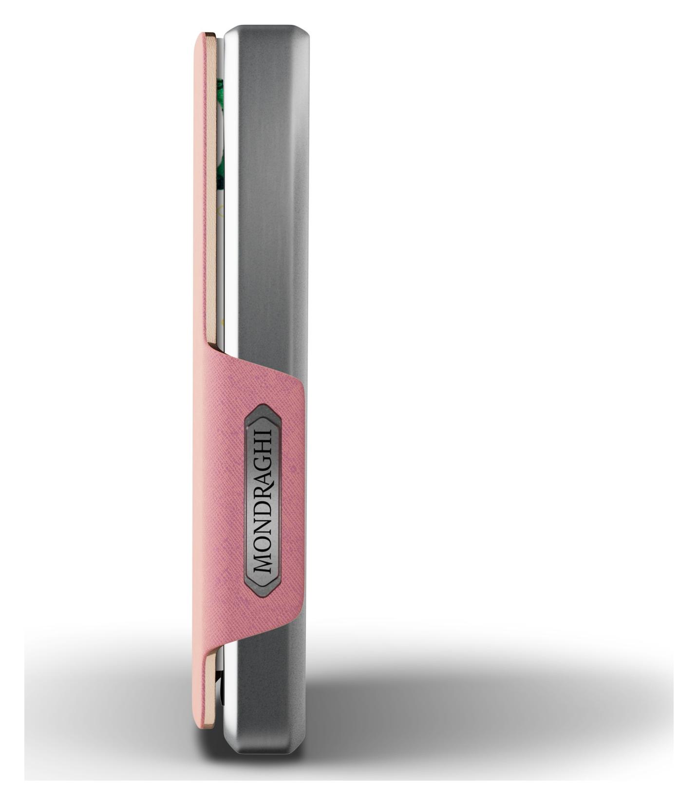 Kožená mini peněženka Mondraghi Saffiano Pink