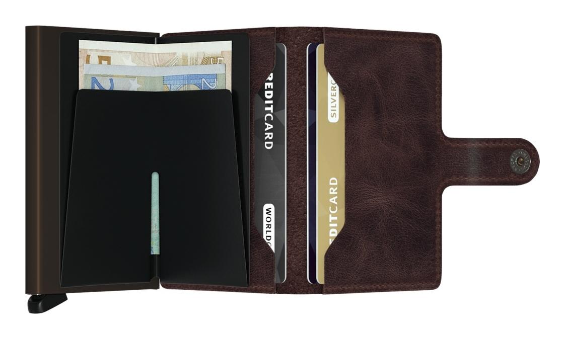 Kožená mini peněženka Secrid Miniwallet Vintage Chocolate